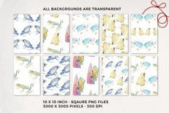 Watercolor Frogs Seamless Patterns Digital Paper Frog Print Product Image 2