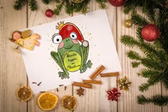 Christmas Frog Illustrations PNG Product Image 5