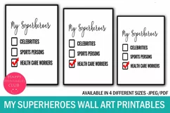 My Superheroes Health Care Workers Wall Art Printables Product Image 1