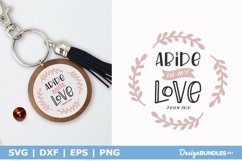 Abide In My Love SVG | Christian Keychain Cut File Product Image 1