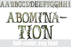 Abomination - Scary Halloween Color Font Product Image 2