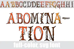 Abomination - Scary Halloween Color Font Product Image 3