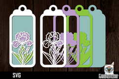 3d layered papercut bookmark, Flower bookmark svg Product Image 1