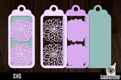 3d layered papercut bookmark, Flower bookmark svg Product Image 1