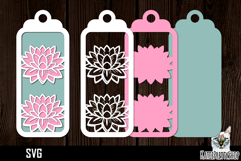 3d layered papercut bookmark, Flower bookmark svg Product Image 1