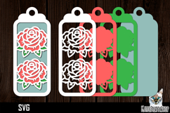 3d layered papercut bookmark, Flower bookmark svg Product Image 1