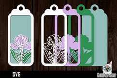3d layered papercut bookmark, Flower bookmark svg Product Image 1