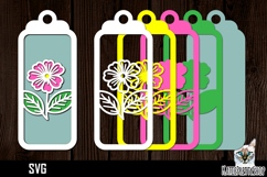3d layered papercut bookmark, Flower bookmark svg Product Image 1
