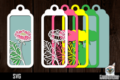 3d layered papercut bookmark, Flower bookmark svg Product Image 1