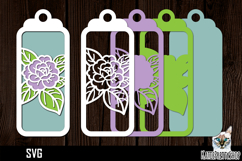 3d layered papercut bookmark, Flower bookmark svg Product Image 1