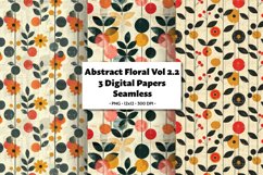 Abstract Florals Vol 2.2 , 3 PNG Seamless Patterns Product Image 1