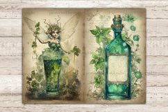 Absinthe Junk Journal Pages, Green Fairy Ephemera, GlamArtZhanna, Green Fairy Scrapbook Paper, Book Diary Paper, Fairytale Junk Journal Kit, Fantasy Junk Journal Paper, Woman Collage Sheets, Vintage Journal Card, Fairy Picture Collage