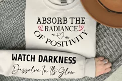 Absorb The Radiance Of Positivity SVG, Sleeve SVG Design Product Image 1