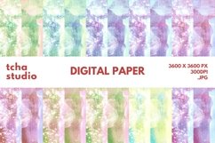 Abstract Beach Watercolor Digital Papers Glitter Background Product Image 1