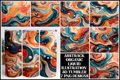 Abstrack Organic Liquid Ilustration 3D Tumbler Wrap Product Image 1