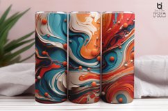 Abstrack Organic Liquid Ilustration 3D Tumbler Wrap Product Image 2