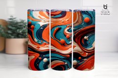 Abstrack Organic Liquid Ilustration 3D Tumbler Wrap Product Image 3