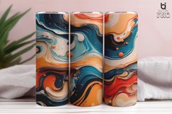 Abstrack Organic Liquid Ilustration 3D Tumbler Wrap Product Image 4