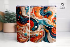 Abstrack Organic Liquid Ilustration 3D Tumbler Wrap Product Image 5