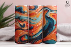 Abstrack Organic Liquid Ilustration 3D Tumbler Wrap Product Image 6