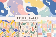 Abstract Background Digital Paper Wallpaper Wallart Product Image 1