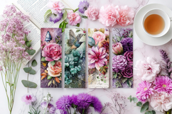 Floral Bookmarks, Feminine Bookmarks, Pretty Bookmarks, s1 Product Image 2
