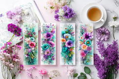Floral Bookmarks, Feminine Bookmarks, Pretty Bookmarks, s4 Product Image 2