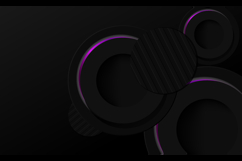 Abstract black circle dimensional background with purple neo Product Image 2