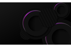 Abstract black circle dimensional background with purple neo Product Image 1