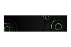 Abstract black circle dimensional horizontal banner backgrou Product Image 1