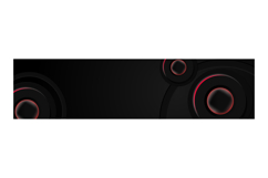 Abstract black circle dimensional horizontal banner backgrou Product Image 1