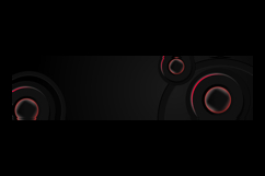 Abstract black circle dimensional horizontal banner backgrou Product Image 2