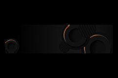 Abstract black geometric horizontal banner background Product Image 2