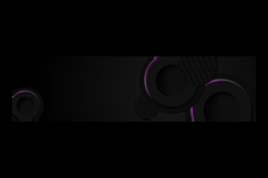 Abstract black geometric horizontal banner background with Product Image 2