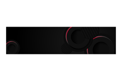 Abstract black circle dimensional horizontal banner backgrou Product Image 1