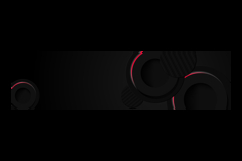 Abstract black circle dimensional horizontal banner backgrou Product Image 2