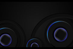 Abstract black geometric wallpaper background with blue neon Product Image 2