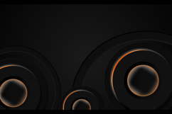Abstract black geometric wallpaper background with orange ne Product Image 2