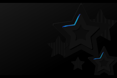Abstract black stars dimensional background with blue neon Product Image 1