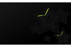 Abstract black stars dimensional background with green neon Product Image 1