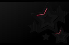 Abstract black stars dimensional background with red neon Product Image 2