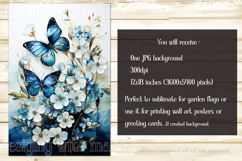 Butterfly Garden Flags, Sublimation Butterfly Backgrounds, 1 Product Image 4