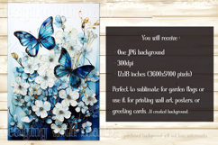 Butterfly Garden Flags, Sublimation Butterfly Backgrounds, 1 Product Image 5