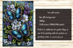 Butterfly Garden Flags, Sublimation Butterfly Backgrounds, 2 Product Image 2