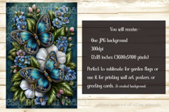 Butterfly Garden Flags, Sublimation Butterfly Backgrounds, 2 Product Image 4