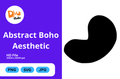 Abstract Boho Aesthetic - Organic Shapes PNG|SVG|JPG Product Image 1