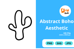 Abstract Boho Aesthetic - Organic Shapes PNG|SVG|JPG Product Image 1