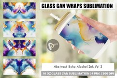 Glass Can Wraps Abstract Boho Alcohol Ink Product Image 1