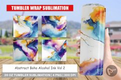 Tumbler Sublimation Wrap Abstract Boho Alcohol Ink Product Image 1