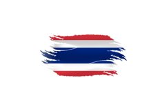 Abstract brush art thailand flag design vector Product Image 1
